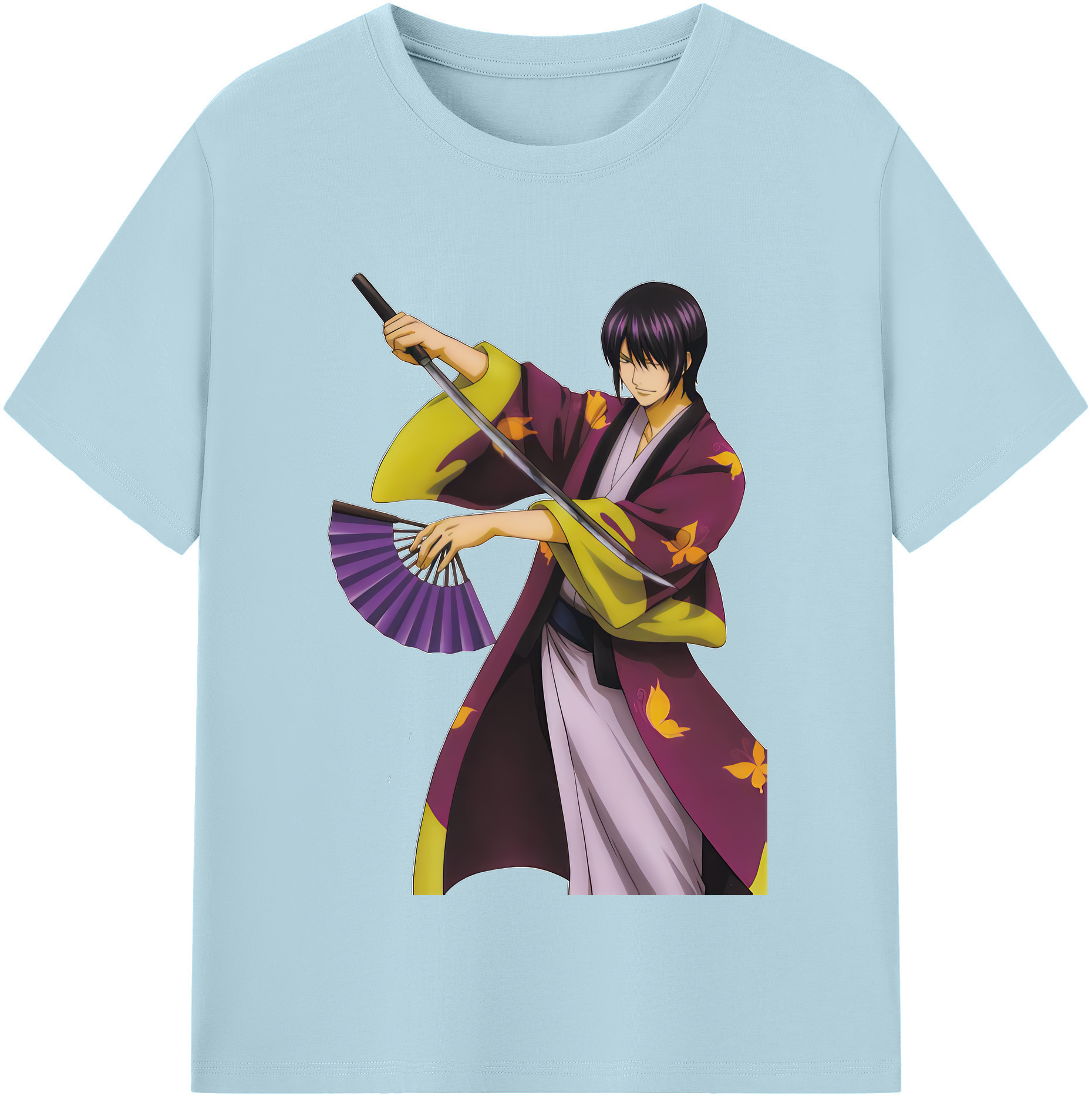 （画像用） ぎんたま 坂田銀時（さかたぎんとき） 神楽 志村新八（しむら しんぱち） GINTAMA Sakata Gintoki Kagura Shimura Shinpachi 綿100％半袖Tシャツ（フロントプリント）